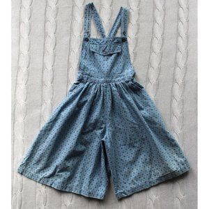 Vintage 90s Y2K ESPRIT Kids Overalls Jumpsuit Jumper Blue Chambray Girl's Size 8